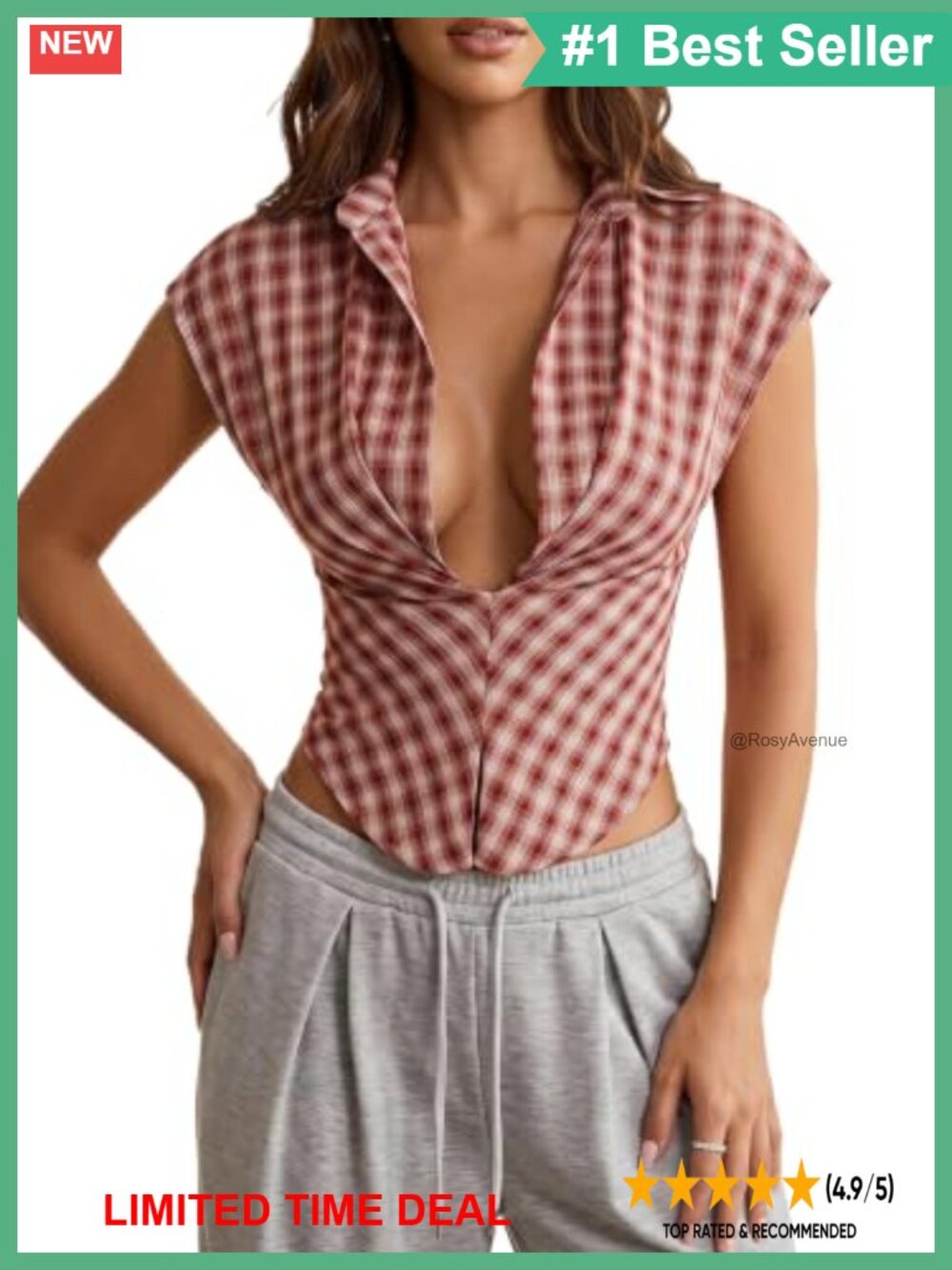 Plaid Asymmetrical Dolman Sleeve Blouse